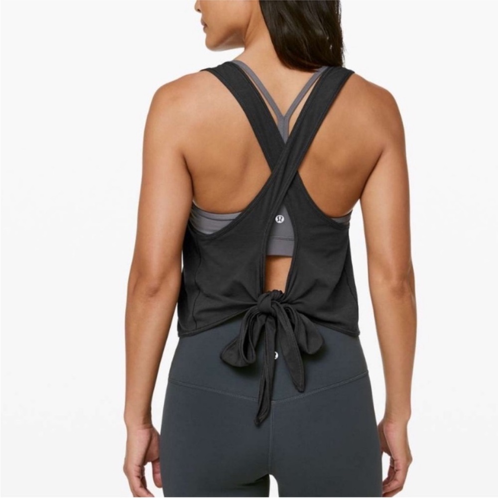 Lululemon Black Tie-Back Tank Top
